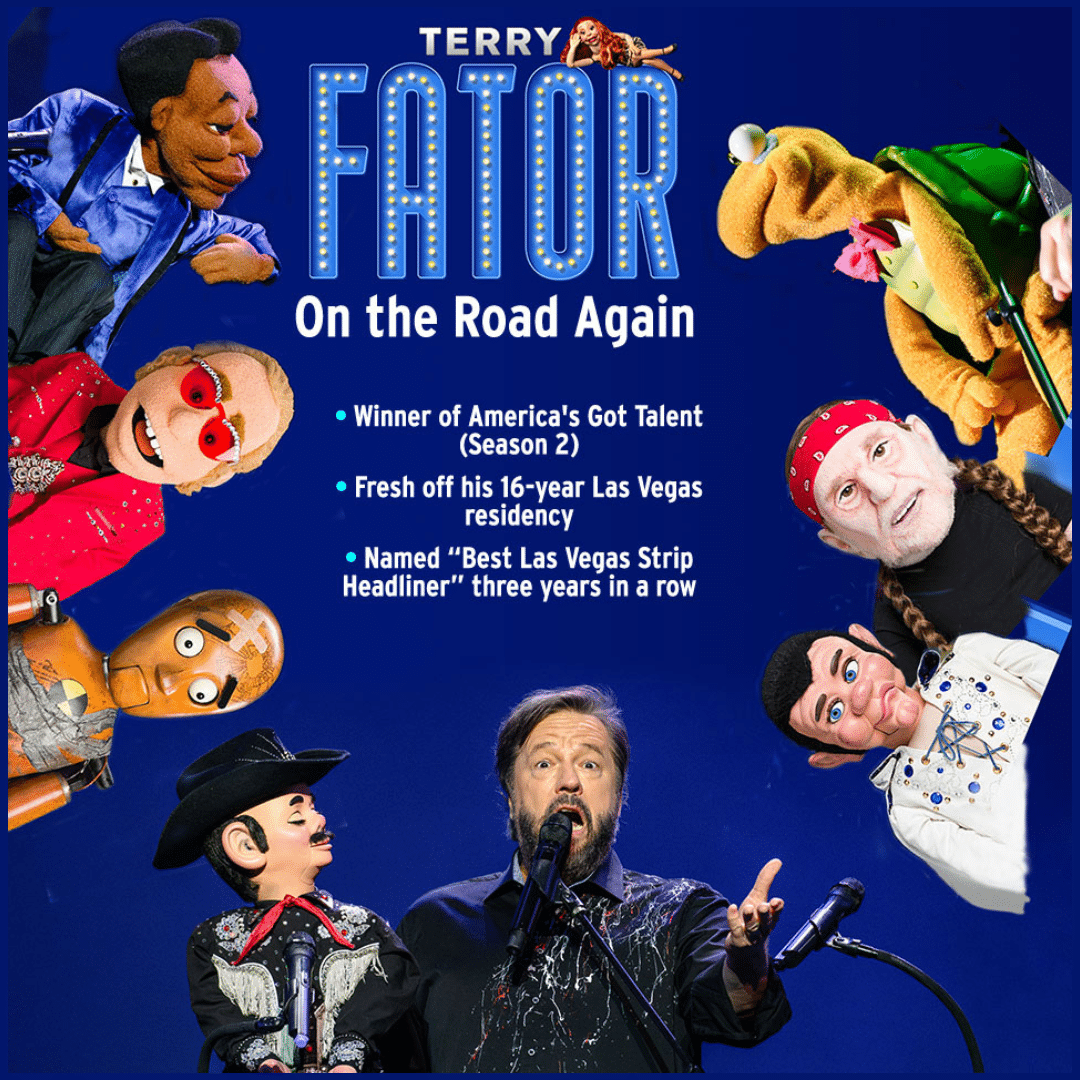 Terry Fator tour poster — 2026–2027